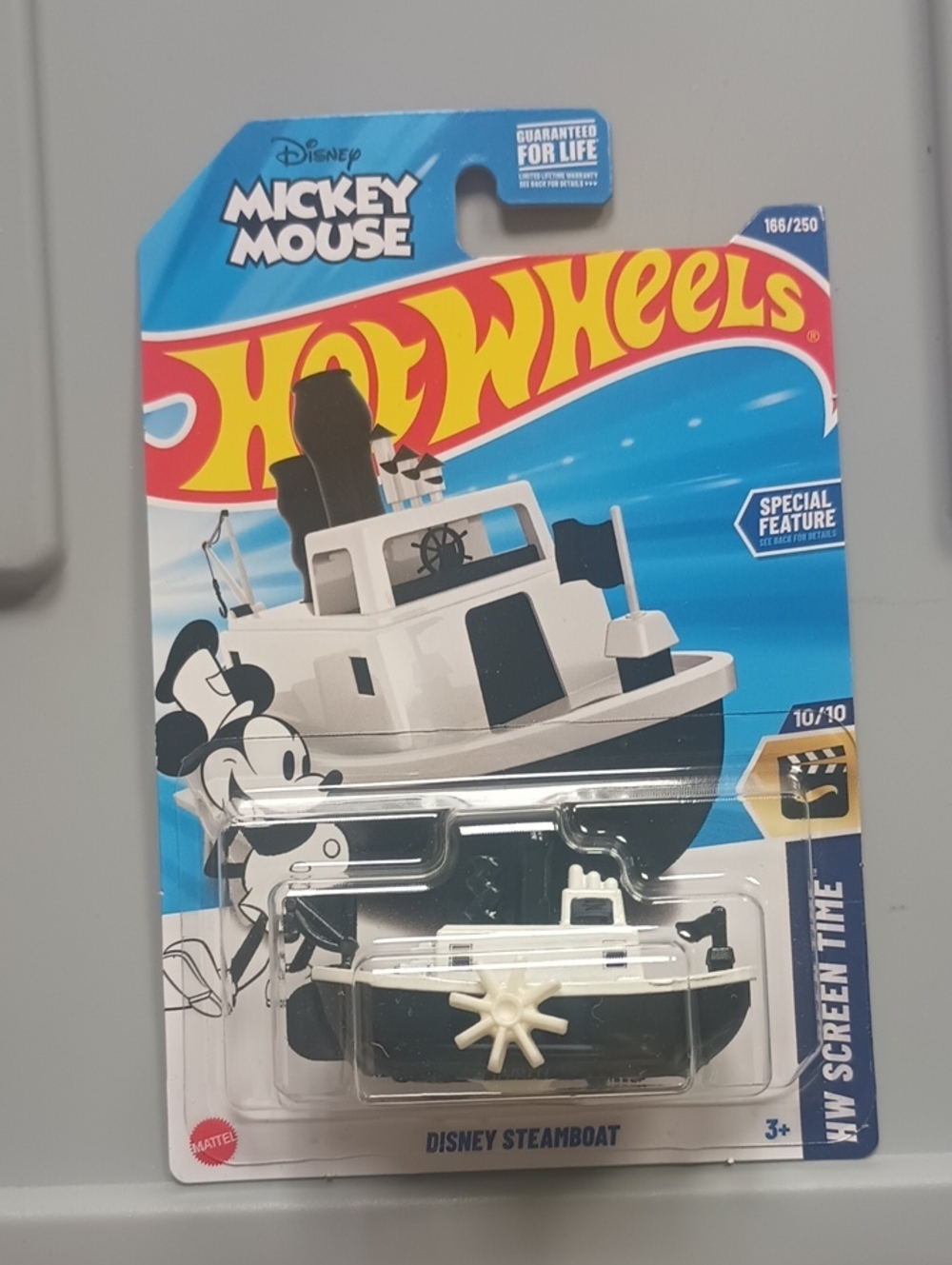 Mattel Hot Wheels Disney Steamboat Toy Boat - White and Black